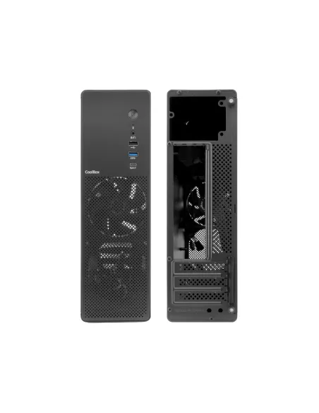 CoolBox CAJA MATX SLIM T100 USB-C 3.2 GEN1 FULL METAL S FTE + 1 VENT. 90MM