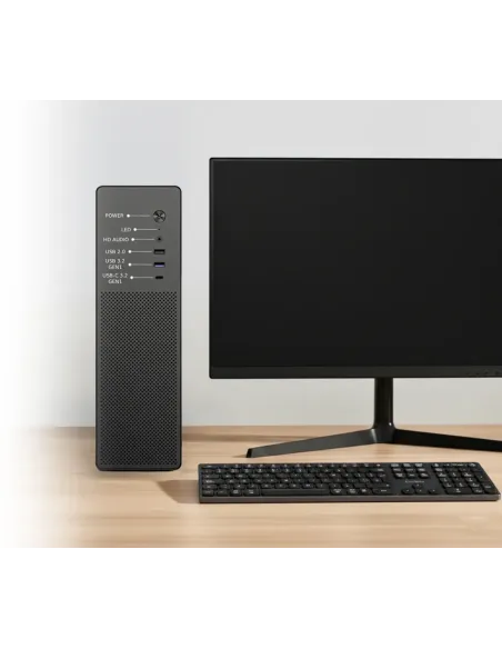 CoolBox CAJA MATX SLIM T100 USB-C 3.2 GEN1 FULL METAL S FTE + 1 VENT. 90MM