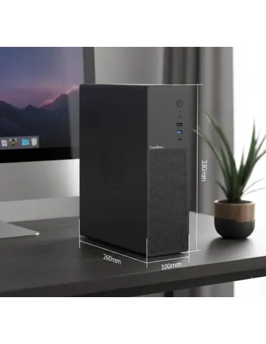 CoolBox CAJA MATX SLIM T100 USB-C 3.2 GEN1 FULL METAL S FTE + 1 VENT. 90MM