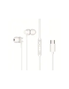 Conceptronic BRENDAN03W auricular y casco Auriculares Alámbrico Dentro de oído Llamadas Música USB Tipo C Blanco