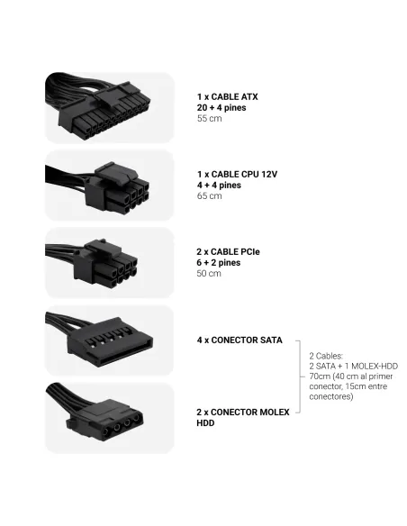 CoolBox FUENTE DE ALIMENTACION ATX POWERLINE III 550W 85%EFI