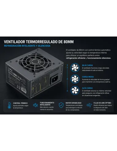 CoolBox FUENTE DE ALIMENTACION SFX BLACK550 GR-S 550W NEGRA