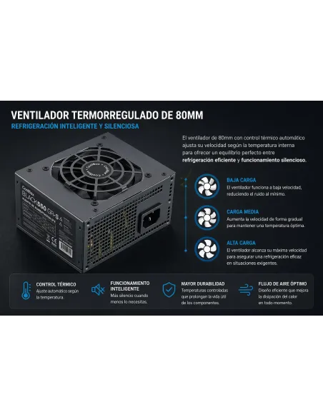 CoolBox FUENTE DE ALIMENTACION SFX BLACK550 GR-S 550W NEGRA