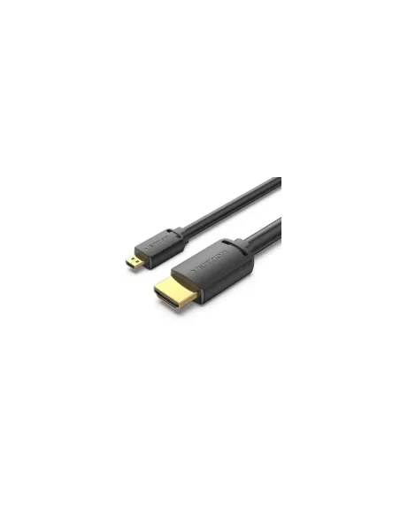 Cable Micro HDMI 2.0 4K Vention AGIBF/ HDMI Macho - Micro HDMI Macho/ 1m/ Negro