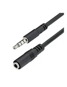 Cable mini jack 3.5mm startech 1m -  macho - hembra -  negro