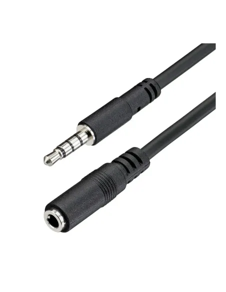 Cable mini jack 3.5mm startech 1m -  macho - hembra -  negro