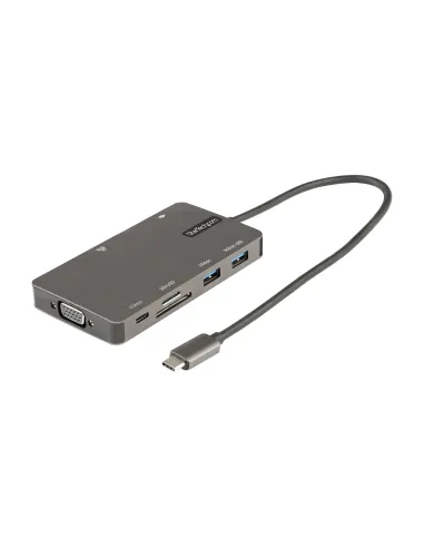 StarTech.com Adaptador Multipuertos USB C - Docking Station de Viajes HDMI 4K 30Hz o VGA - Hub Ladrón USB 3.0 de 5Gbps (USB-A  