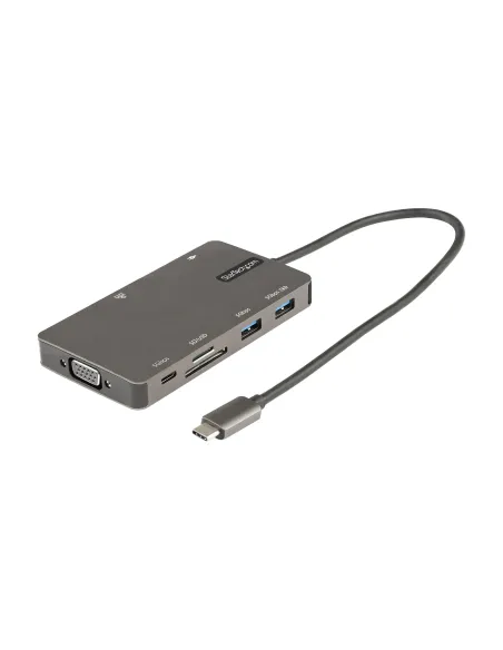 StarTech.com Adaptador Multipuertos USB C - Docking Station de Viajes HDMI 4K 30Hz o VGA - Hub Ladrón USB 3.0 de 5Gbps (USB-A  