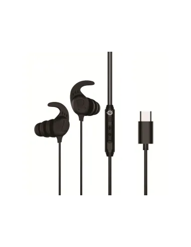 Conceptronic BRENDAN05B auricular y casco Auriculares Alámbrico gancho de oreja, Dentro de oído Llamadas Música USB Tipo C Negro