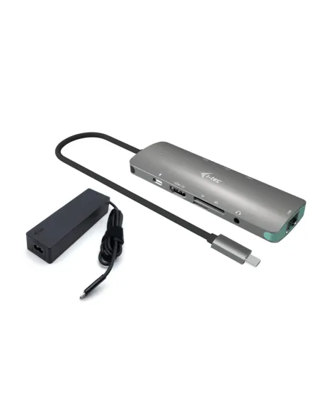 i-tec USB-C Metal Nano Docking Station 4K HDMI LAN with Power Delivery 100W + Universal Charger 100W
