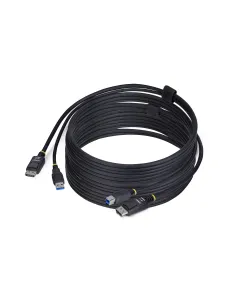 StarTech.com Cable KVM DisplayPort y USB 3.0 5Gbps de 3m - 4K 60Hz - Cable Combo DP 1.2 y USB para Switch Conmutador KVM