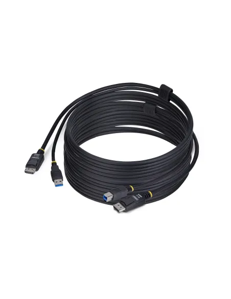 StarTech.com Cable KVM DisplayPort y USB 3.0 5Gbps de 3m - 4K 60Hz - Cable Combo DP 1.2 y USB para Switch Conmutador KVM