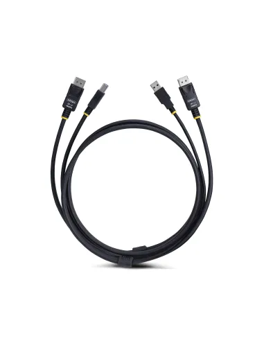 StarTech.com Cable KVM DisplayPort y USB 3.0 5Gbps de 3m - 4K 60Hz - Cable Combo DP 1.2 y USB para Switch Conmutador KVM
