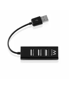 Ewent EW1123 hub de interfaz USB 2.0 480 Mbit s Negro