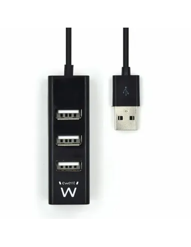 Ewent EW1123 hub de interfaz USB 2.0 480 Mbit s Negro