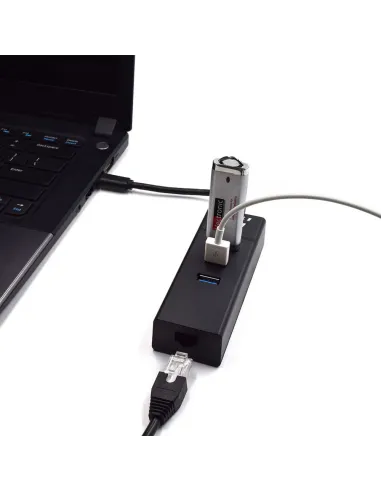 Ewent EW1141 base para portátil y replicador de puertos USB 3.2 Gen 1 (3.1 Gen 1) Type-C Negro