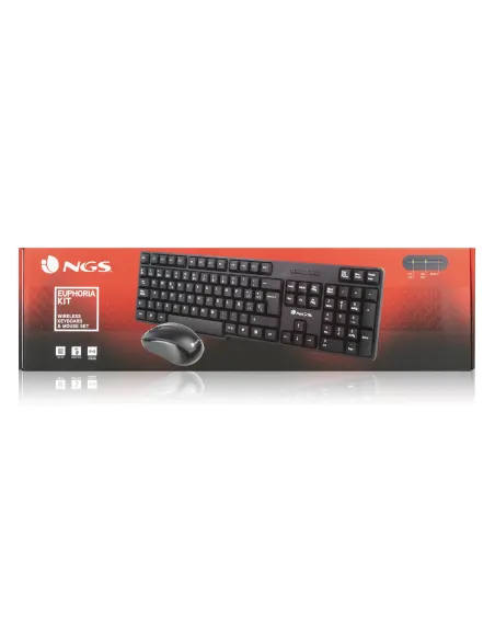 NGS EUPHORIA KIT teclado Ratón incluido Universal RF inalámbrico QWERTY Inglés Negro