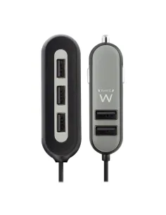 Ewent EW1355 cargador de dispositivo móvil Universal Negro, Gris Encendedor de cigarrillos Auto