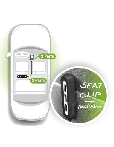 Ewent EW1355 cargador de dispositivo móvil Universal Negro, Gris Encendedor de cigarrillos Auto