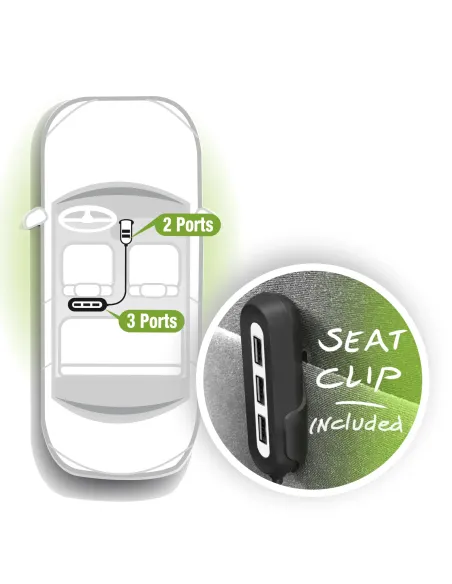 Ewent EW1355 cargador de dispositivo móvil Universal Negro, Gris Encendedor de cigarrillos Auto