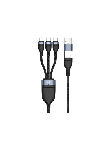 Conceptronic ETTA06B15C cable USB USB 2.0 1,5 m USB A USB C 3 x USB C 0,48 Gbit s 100 W Negro