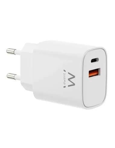 Ewent EW1326 cargador de dispositivo móvil Universal Blanco Corriente alterna Carga rápida Interior