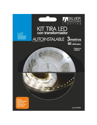 Silver Electronics KIT tira LED 3m 4,8W/m 5000K