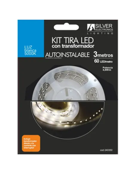 Silver Electronics KIT tira LED 3m 4,8W/m 5000K