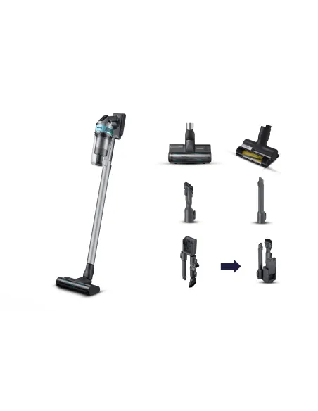 Samsung VS20B75AGR1 Aspiradora escoba 2 en 1 Batería Secar Sin bolsa 550 W Negro, Color menta