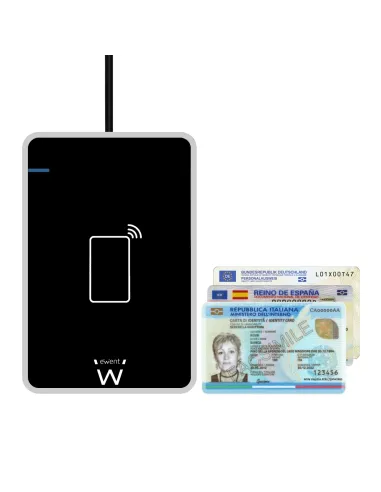 Ewent EW1053 lector de tarjeta magnética USB Negro