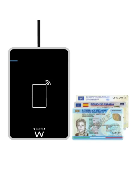 Ewent EW1053 lector de tarjeta magnética USB Negro
