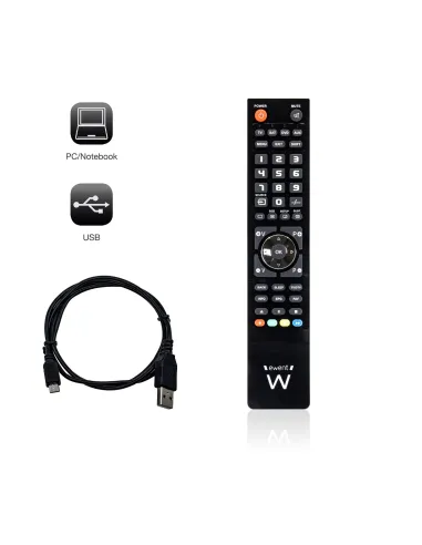 Ewent EW1570 mando a distancia DTT, DVD Blu-ray, Proyector, SAT, STB, Altavoz para barra de sonido, TV, Universal, VCR Botones