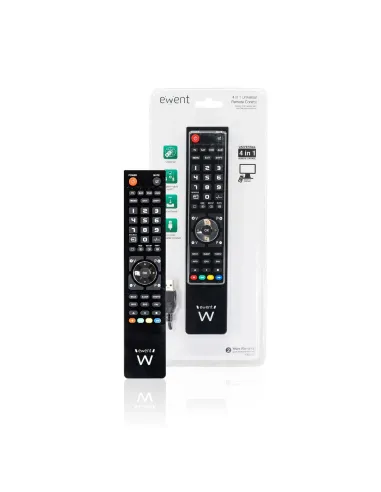 Ewent EW1570 mando a distancia DTT, DVD Blu-ray, Proyector, SAT, STB, Altavoz para barra de sonido, TV, Universal, VCR Botones