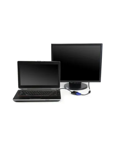 Ewent EW9864 adaptador de cable de vídeo 0,2 m HDMI VGA, 3.5mm Negro