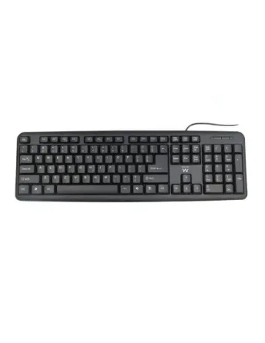 Ewent EW3112 teclado Oficina USB + PS 2 QWERTY Portugués Negro