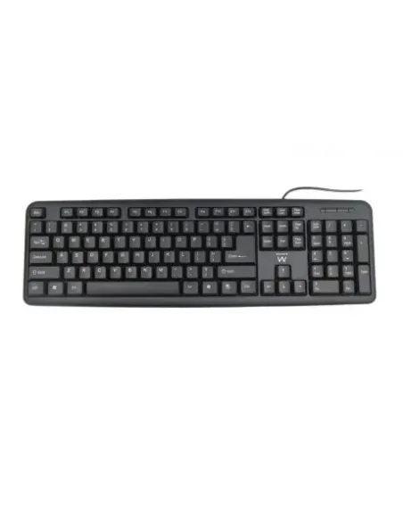 Ewent EW3112 teclado Oficina USB + PS 2 QWERTY Portugués Negro