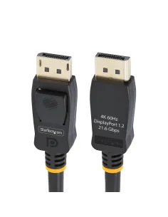 StarTech.com Cable DisplayPort 1.2 4K 60Hz de 2m - Cable DP UHD con Pestillos - con Certificación VESA - Cable para Monitor