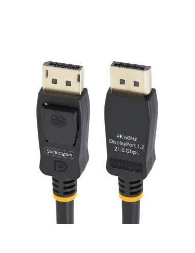 StarTech.com Cable DisplayPort 1.2 4K 60Hz de 2m - Cable DP UHD con Pestillos - con Certificación VESA - Cable para Monitor