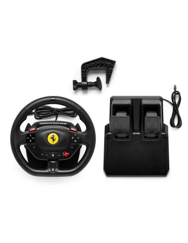 Thrustmaster T98-P Ferrari 296 GTB Negro USB Volante + Pedales Analógico Digital PC, PlayStation 4, PlayStation 5