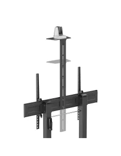 AISENS Soporte De Suelo Eco Con Ruedas Y Manivela, Bandeja Para DVD Y Soporte De Camara Para Monitor TV 120kg De 60"-100", Negro 2