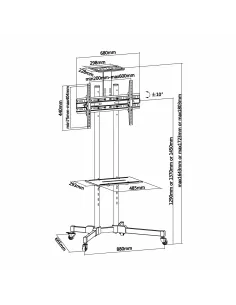 AISENS FT70TE-035 soporte para pantalla de señalización 177,8 cm (70") Negro 2