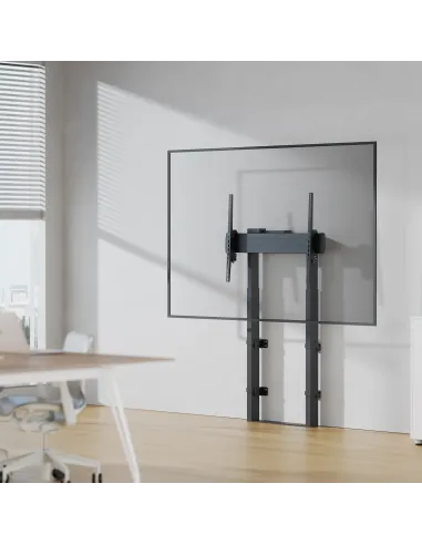 AISENS Soporte Motorizado De Suelo y Fijacion a Pared, TV 120kg De 55"-100", Negro