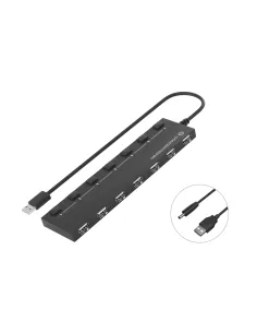 Conceptronic HUBBIES08B hub de interfaz USB 2.0 480 Mbit s Negro