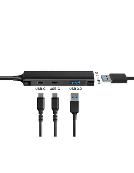 Conceptronic HUBBIES12B hub de interfaz USB 3.2 Gen 1 (3.1 Gen 1) Type-C 5000 Mbit s Negro