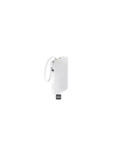 OS-BASEUS ENERFILL FP11 POWER BANK 10000MAH 15W MOON WHITE (INCLUDES SIMPLE TYPE-C TO TYPE-C CABLE 20V/3A 30CM WHITE)