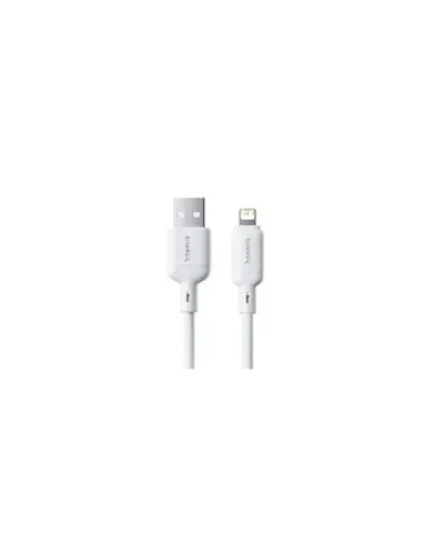 OS-BASEUS SILKY SERIES FAST CHARGING CABLE USB TO IP 2.4A 1M MOON WHITE