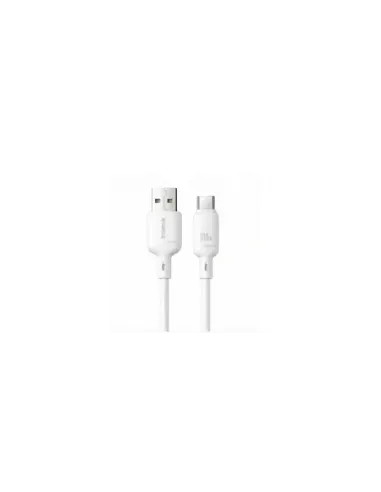 OS-BASEUS SILKY FAST CHARGING DATA CABLE USB-A TO USB-C 3A 2M MOON WHITE
