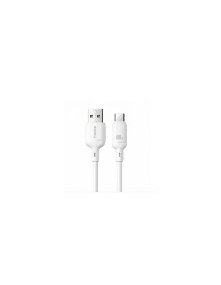 OS-BASEUS SILKY FAST CHARGING DATA CABLE USB-A TO USB-C 3A 2M MOON WHITE