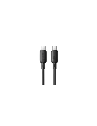 OS-BASEUS SILKY SERIES FAST CHARGING CABLE TYPE-C TO TYPE-C 100W 1M CLUSTER BLACK