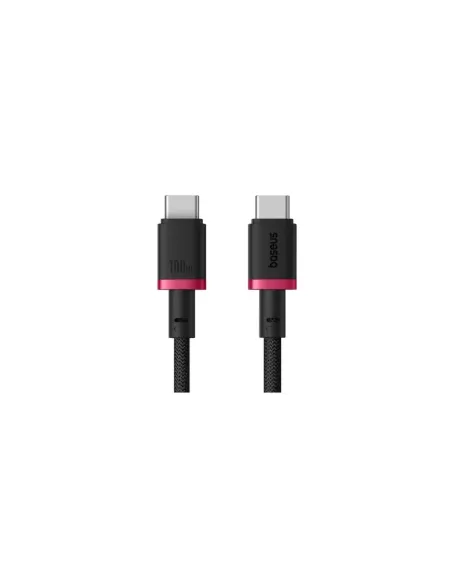 BASEUS DURA SERIES FAST CHARGING CABLE TYPE-C TO TYPE-C 100W 1M RED+BLACK